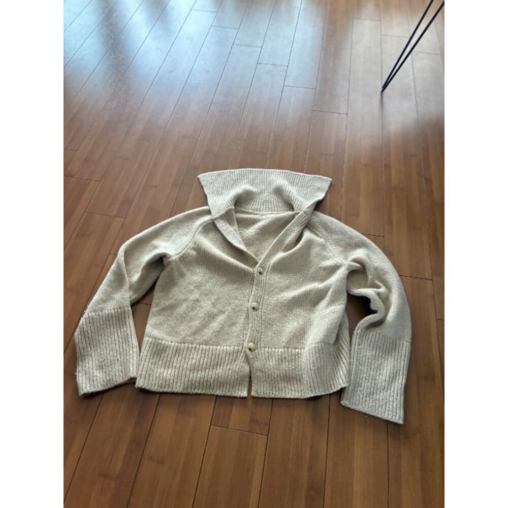 Vince beige sailor cardigan wool blend women's medium